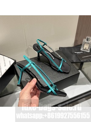 Alexander Wang Satin Strap Sandals 9.5cm Green 2022 Collection