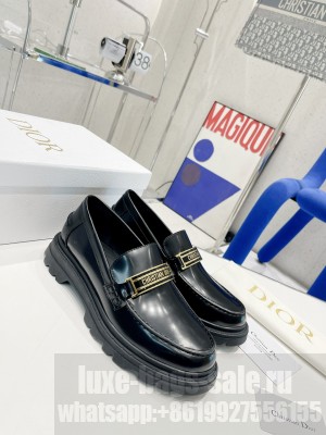 Dior Brushed Calfskin Code Loafers Black 2022 Collection