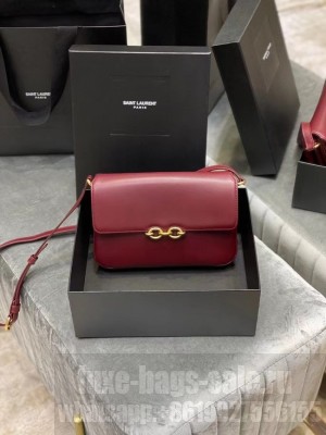 YSL LE MAILLON SATCHEL IN SMOOTH LEATHER 6497952 Burgundy