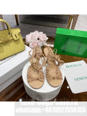 Bottega Veneta Dot Strap Lamskin 9.5cm Sandals 2022 Collection Beige