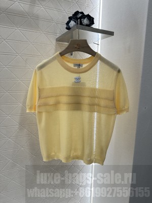 Chanel Knitted short sleeves Yellow