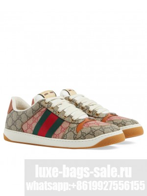 Gucci Unisex Lunar New Year Screener GG Sneaker 722618 Coffee