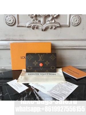 Louis Vuitton 6 Key Holder Wallet Monogram Canvas Fall/Winter 2017 Collection M61285, Orange