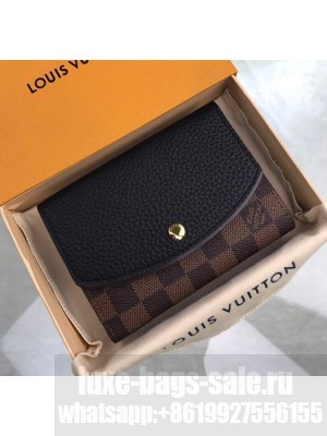 Louis Vuitton Normandy Compact Wallet N60043 Black/Damier Ebène Canvas