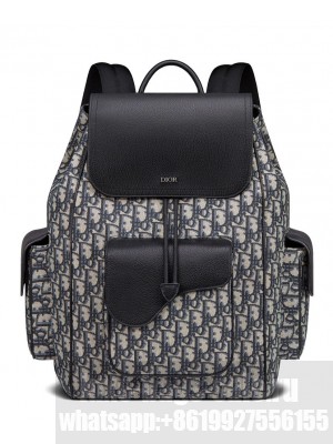 Christian Dior Saddle Backpack Dark Blue