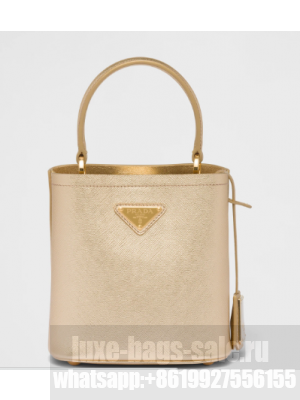 Prada Panier Saffiano leather mini-bag 1BA373 Platinum