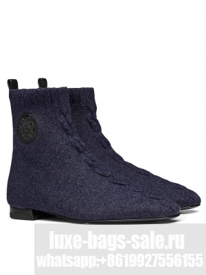 Hermes Women's Duo Ankle Boot Dark Blue