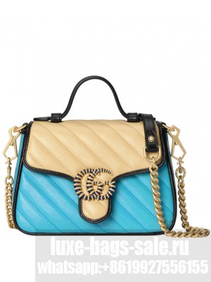 Gucci Online Exclusive Gg Marmont Mini Bag 583571 Apricot