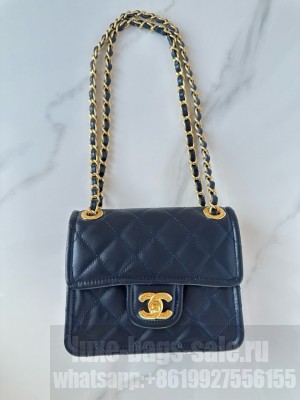 Chanel MINI CLASSIC HANDBAG AS5226 Navy Blue