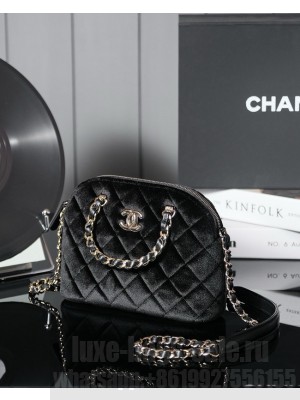CHANEL SMALL SHOPPING BAG AS5130 Velvet black