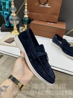Loro Piana Unisex Summer Charms Walk Moccasin Suede Calfskin 2022 Collection 07