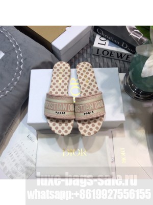 Dior Dway Slide Pink Embroidered Cotton 2023 Collection 10