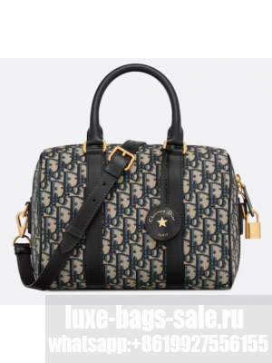 Dior Groove 25 Bag Blue Dior Oblique Jacquard M1365U