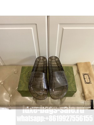 Gucci Unisex Transparent PVC Slide Sandals 03 2021 Collection