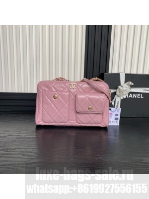 CHANEL CLUTCH WITH CHAIN AS4933 pink