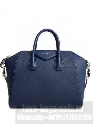 Givenchy Antigona Leather Large Duffel Dark Blue