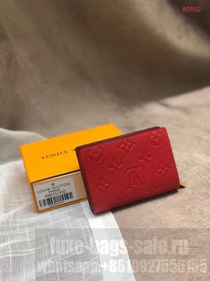 Louis Vuitton Original Monogram Empreinte CLEA WALLET M80152 red
