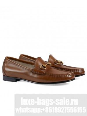 Gucci Women's 1953 Horsebit Loafer In Leather 309701 Coffee