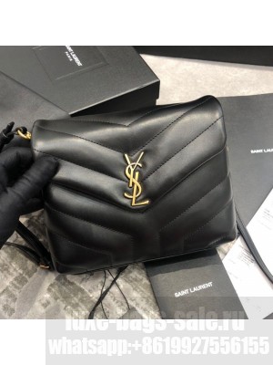 Saint Laurent Loulou Mini Toy Bag in "Y" Leather 467072 Black/Gold Collection
