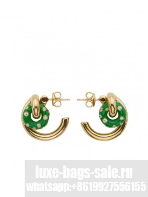 Bottega Veneta Women's Loop Earrings Green