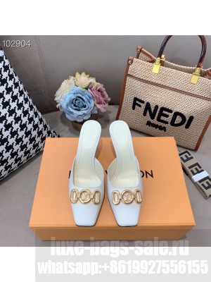 Louis Vuitton LV Circle accessory 70mm square toe White Mule 2021 Collection