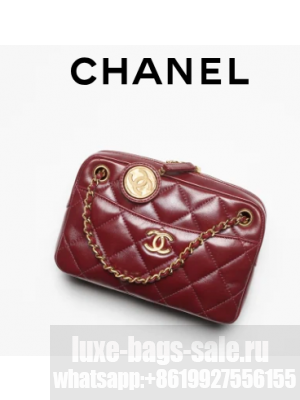 Chanel MINI CAMERA CASE AS5190 Burgundy