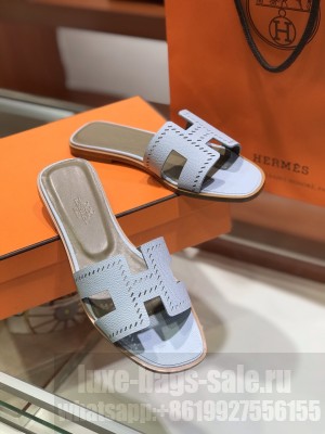Hermes Oran Flat slippers in epsom leather 020 2021 Collection