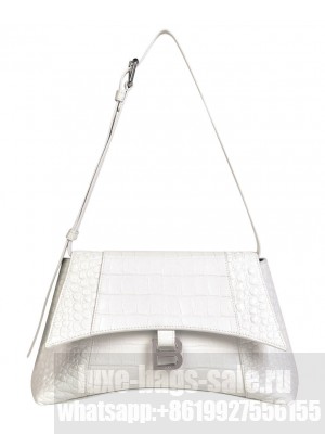 Balenciaga Downtown Small Shoulder Bag White
