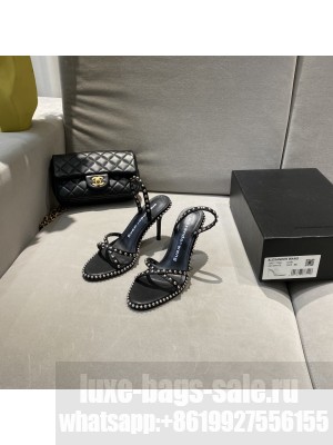 Alexander Wang Black leather 105mm stud-detail sandals