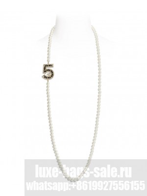 Chanel Women's Long Necklace ABA217 White