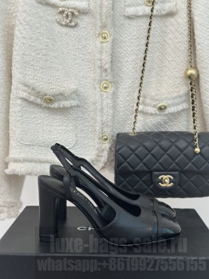 Chanel Suede & Metallic Calfskin Slingback Pumps 2024 04