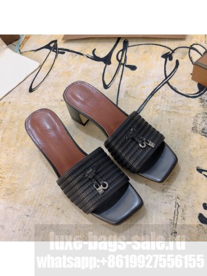 Loro Piana Sprightly Charms Sandals Lambskin 2022 Collection,Black