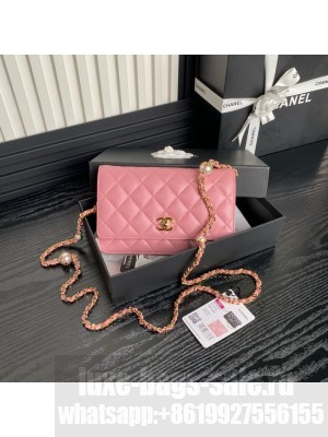 Chanel WALLET ON CHAIN AP4282 pink