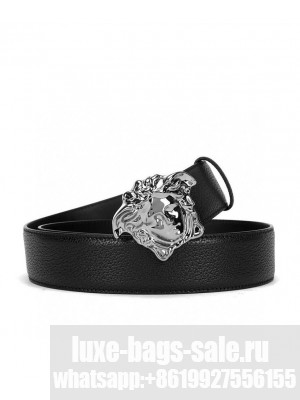Versace La Medusa Leather Belt Classic Black