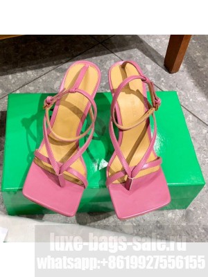 Bottega Veneta Stretch Lambskin Strap Sandals 9cm Light Pink  2021 Collection
