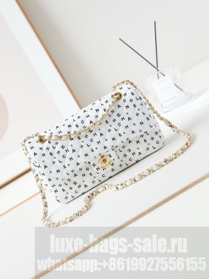 Chanel CLASSIC 11.12 HANDBAG AS1112 white&black