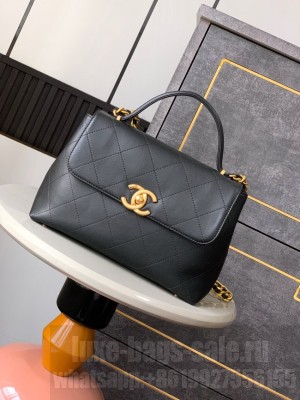 Chanel SMALL FLAP BAG WITH TOP HANDLE AS5541 BLACK