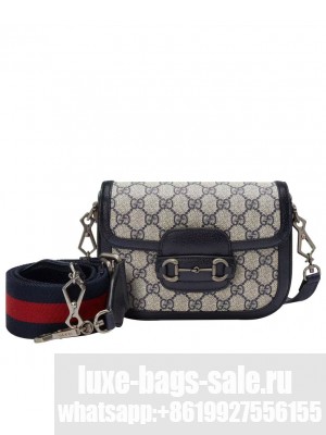 Gucci Horsebit 1955 GG Mini Bag 658574 Dark Blue