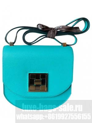 Hermes Mosaique Au 24 Mini Casaque Bag Light Blue