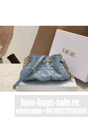 SMALL DIOR AMMI BAG Sand BLUESupple Macrocannage Lambskin M22567F