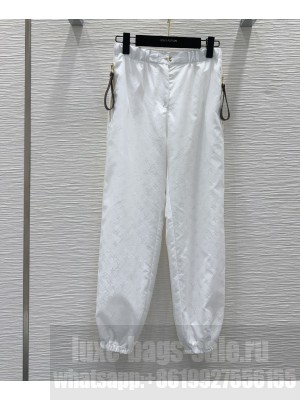 Louis Vuitton Women's Shiny Monogram Jogging Pants White