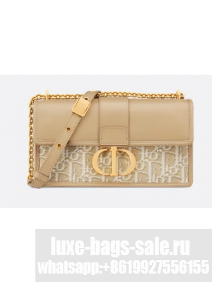 Dior Oblique Jacquard and Natural Smooth Calfskin 30 Montaigne East-West Bag with Chain M9334UDDS