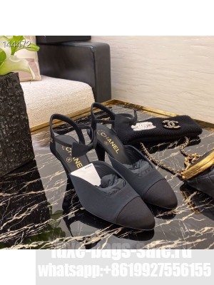 Chanel Bow Mary Jane Pumps Canvas/Lambskin Leather Spring/Summer 2021 Collection, Black