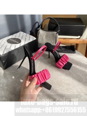 Alexander Wang julie scrunchie slingback heel 10.5 in satin Pink 2022 Collection