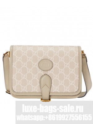 Gucci Mini Shoulder Bag With Interlocking G Cream