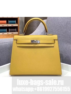Hermes Kelly 25cm Bag in Original Epsom Leather Yellow