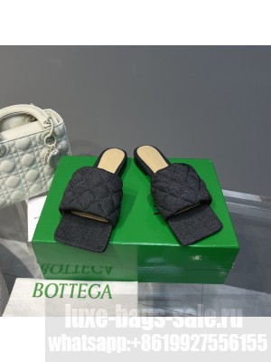 BOTTEGA VENETA Lido Flat Sandal Denim Gray
