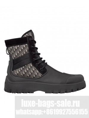 Christian Dior Unisex Garden Lace-Up Boot Black