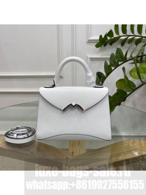 Moynat Gabrielle mini Bag in espom leather white