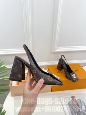 Louis Vuitton Women's 5.5cm/9cm Shake Slingback Pump Brown